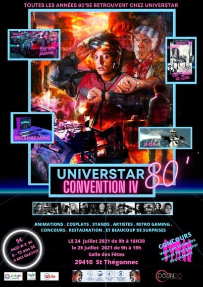 Affiche de la convention Universtar 80' en 2021