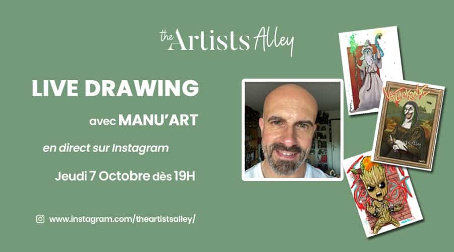 Live drawing avec Manu'Art sur The Artists Alley