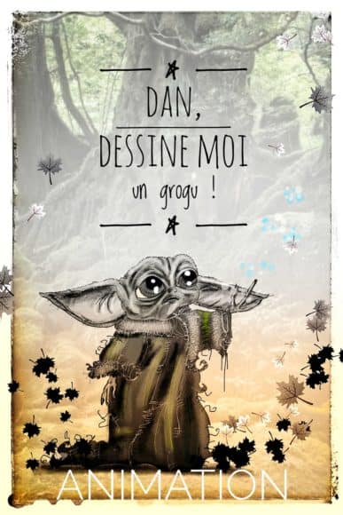 Atelier Dan. dessine  Grogu (Star Wars)