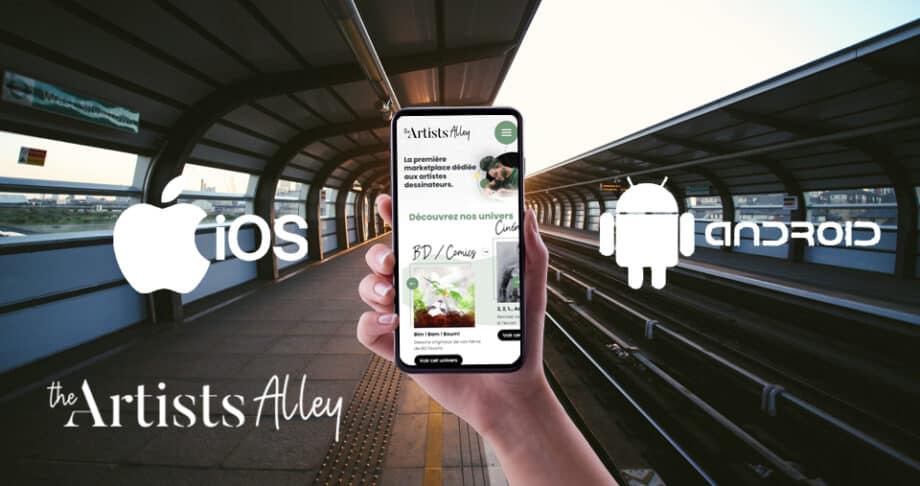 Application mobile ios et android The Artists Alley : Marketplace des artistes dessinateurs
