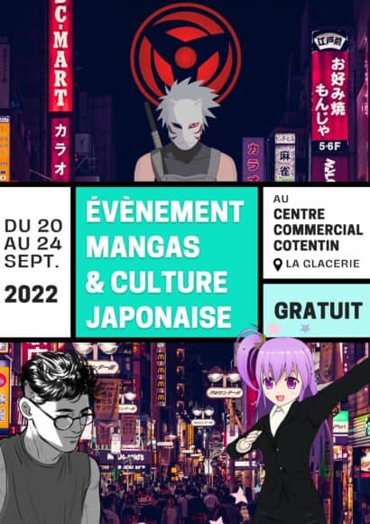 Affiche événement manga cherbourg