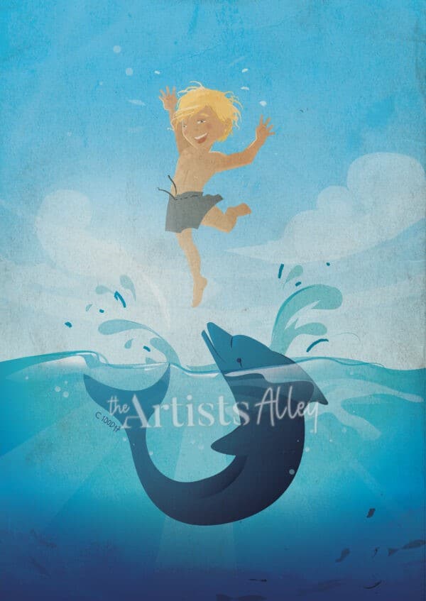 Impression Illustration numérique Arthur Curry ak Aquaman super hero enfant - 5407