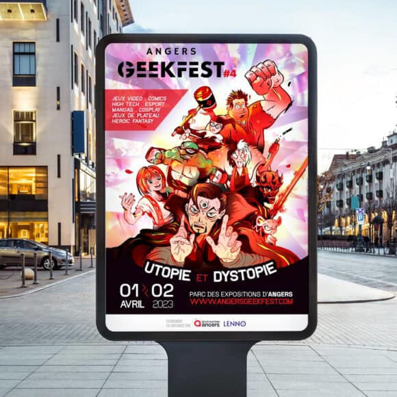 Affiche du Angers Geekfest 2023 par Morvan Le Rest