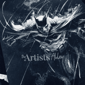 Batman on black paper // A4