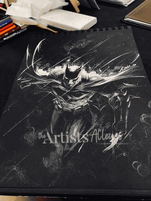 Batman on black paper // A4 - 7787