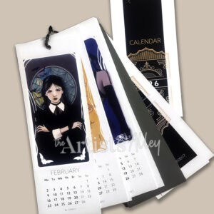 Calendrier 2026 Mural Héroïnes Comics & Pop Culture – Style Art Nouveau Mucha (Édition Limitée)